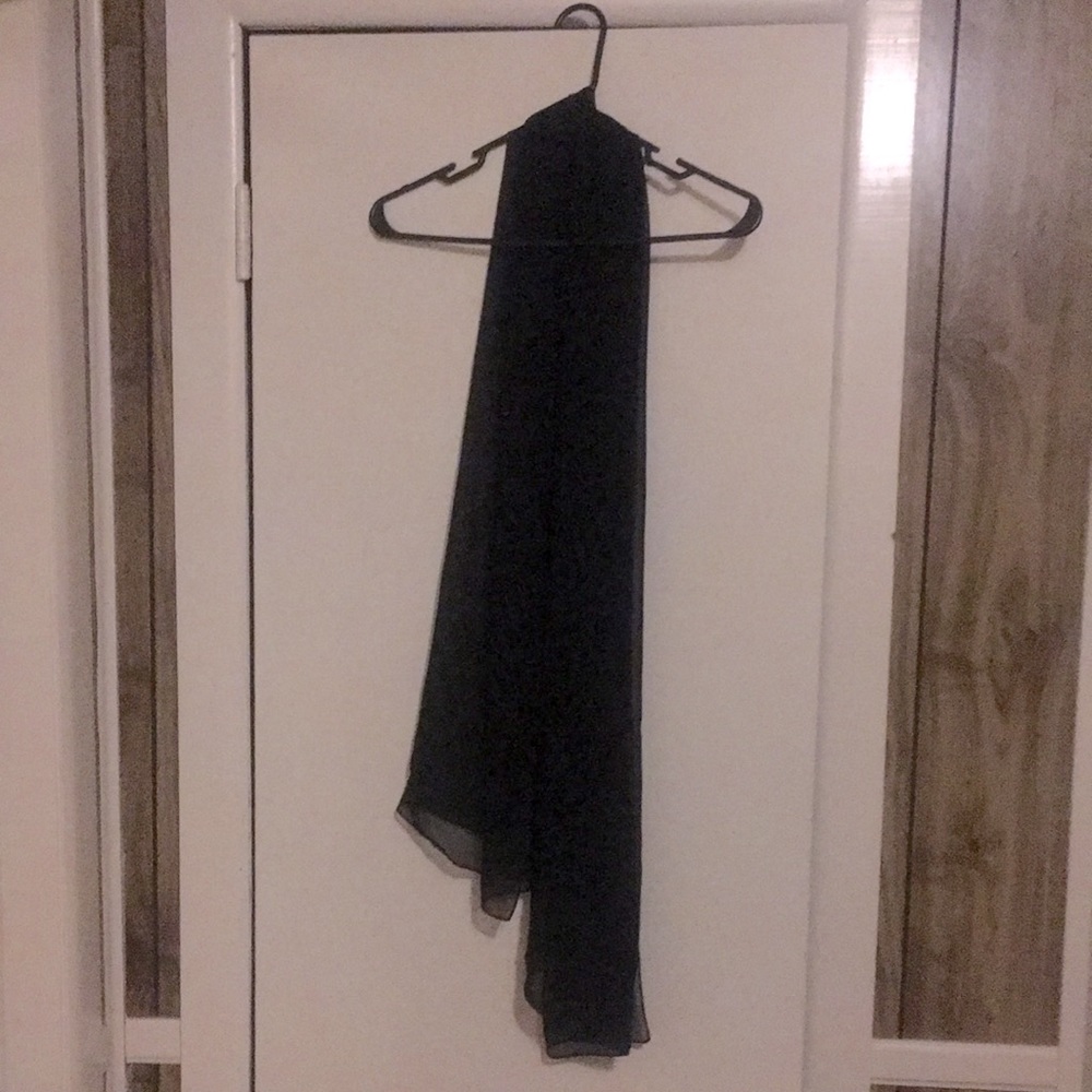 Black sheer scarf